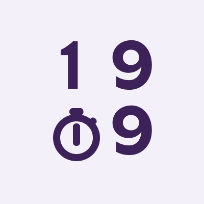 Vuosi 1909, jossa numero nolla on kello.